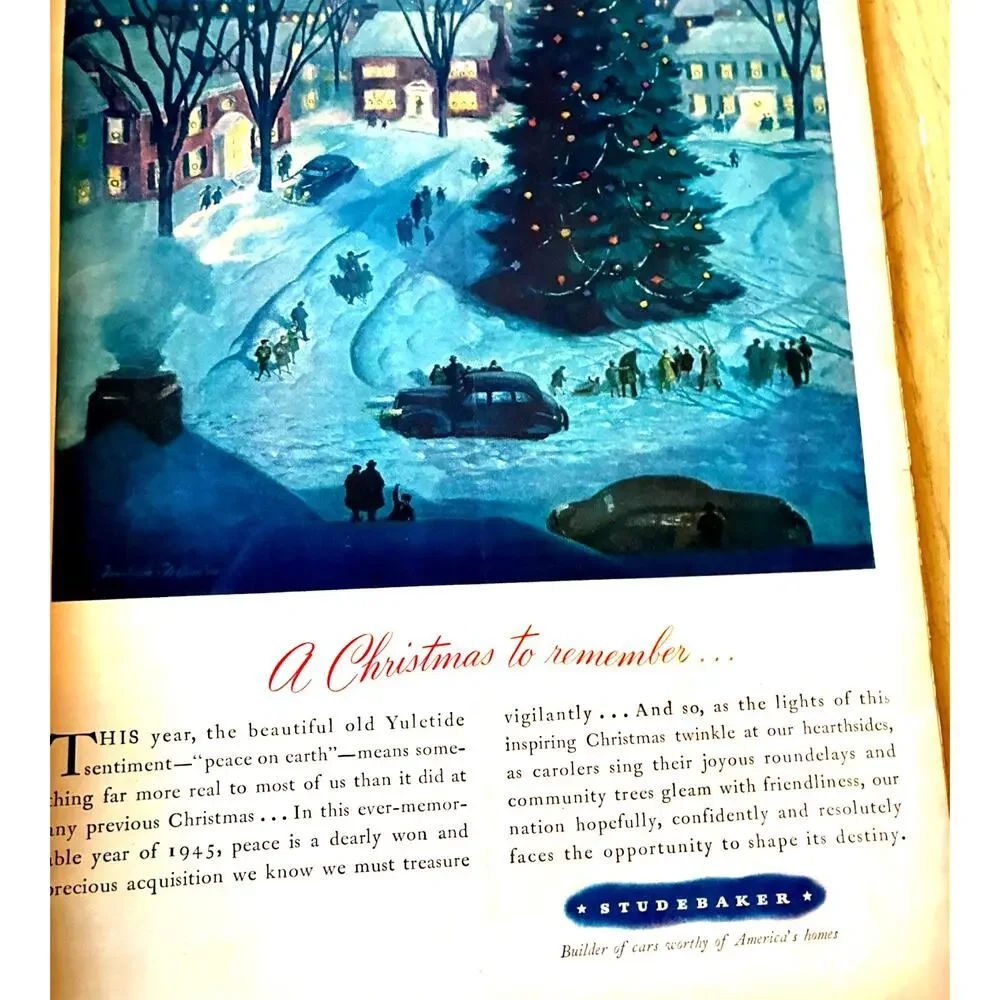 Vintage 40s LIFE Magazine Dec 17 1945 Paulette Goddard Kitty WWII Era Xmas Ads